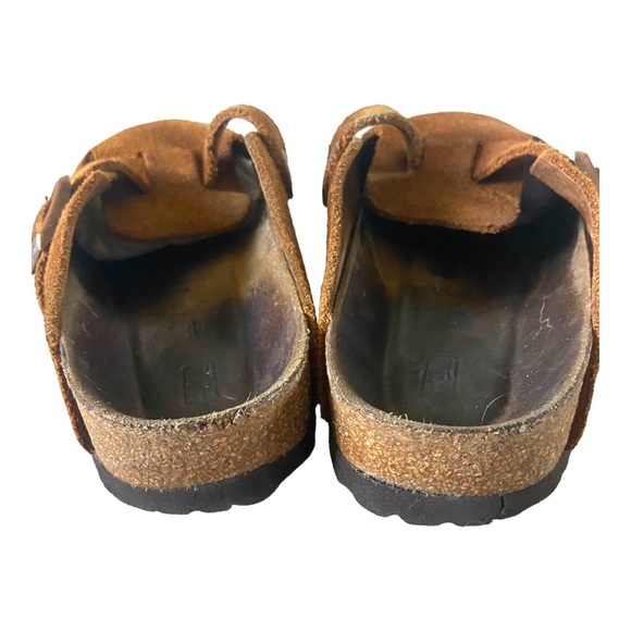 Birkenstock Boston Mink Suede Leather Clog Soft Bed Sz 39 narrow - Picture 4 of 8